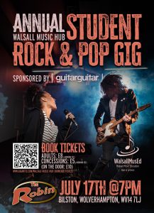 Walsall Music Hub – Student Rock & Pop Gig