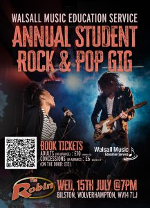 Walsall Music Education Service Student Rock and Pop Gig